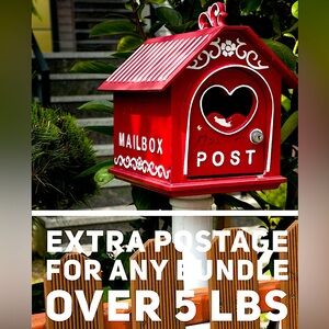 Extra Postage for anything over 5lbs.
